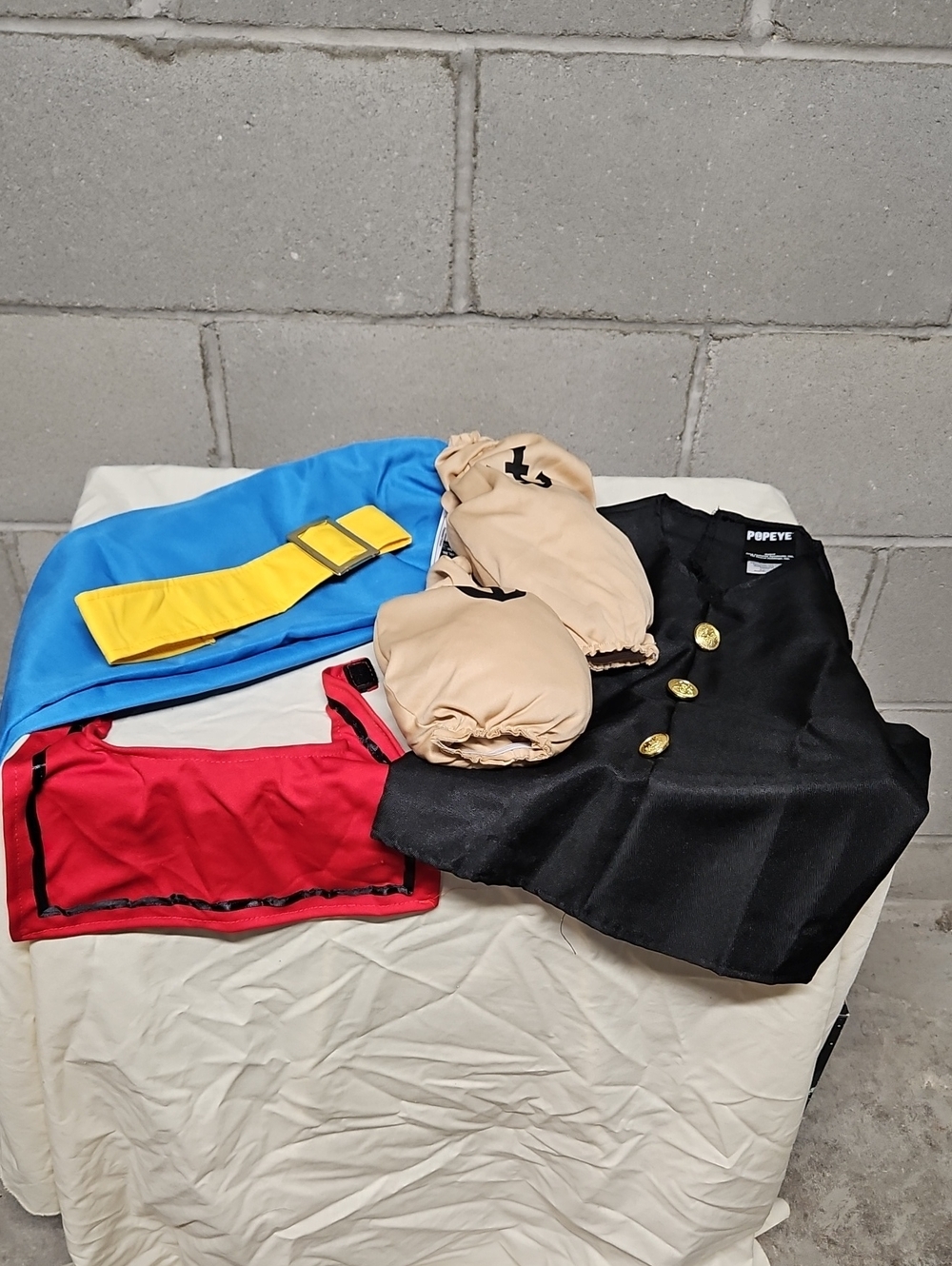 Popeye Kids Costume Set in Blue, Black, Red
